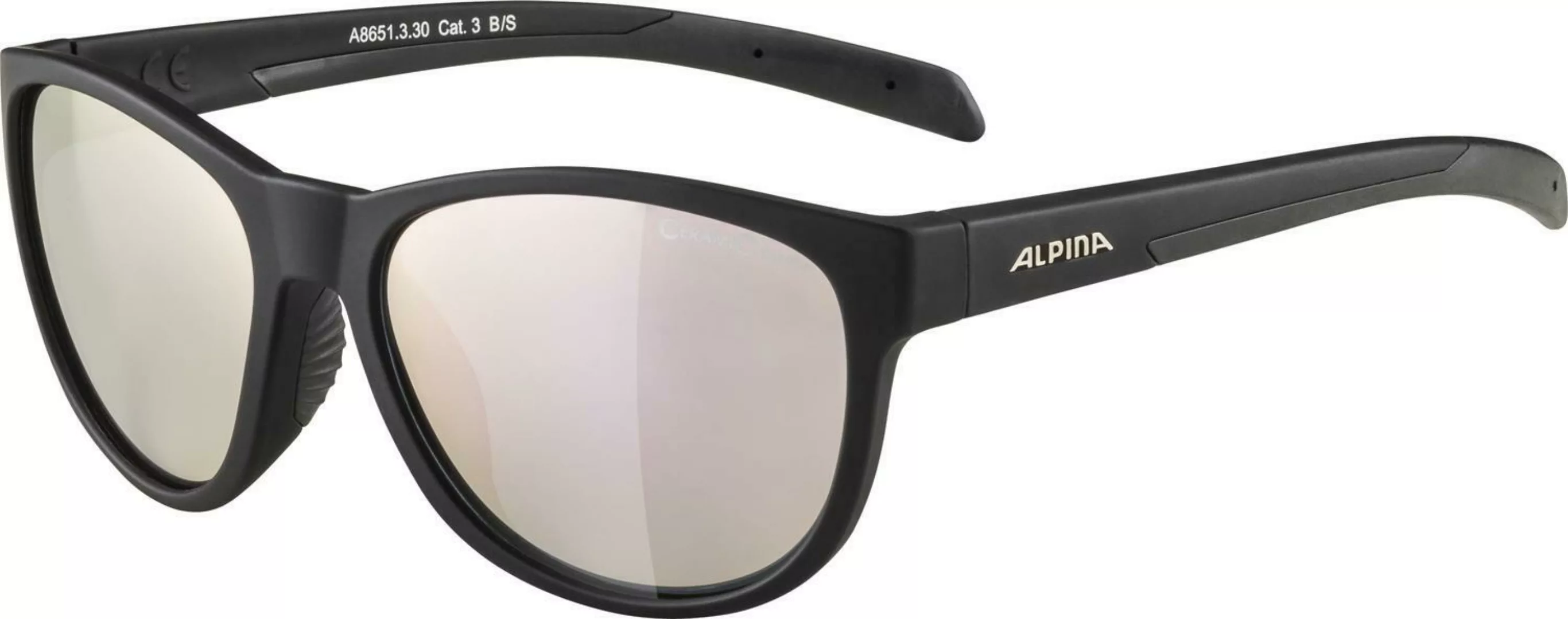 Alpina Nacan II Sonnenbrille (Farbe: 330 black matt, Ceramic, Scheibe: rose günstig online kaufen