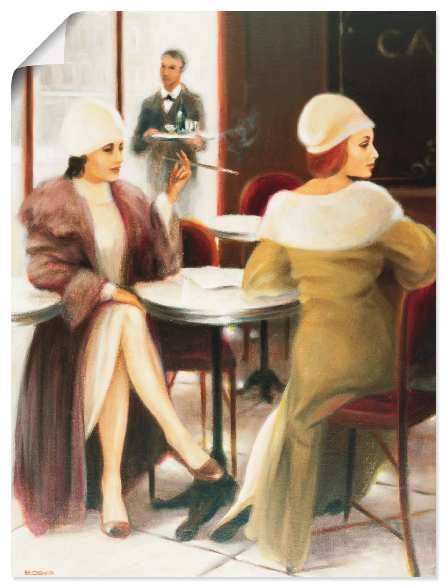 Artland Wandbild "Cafe I", Frau, (1 St.) günstig online kaufen