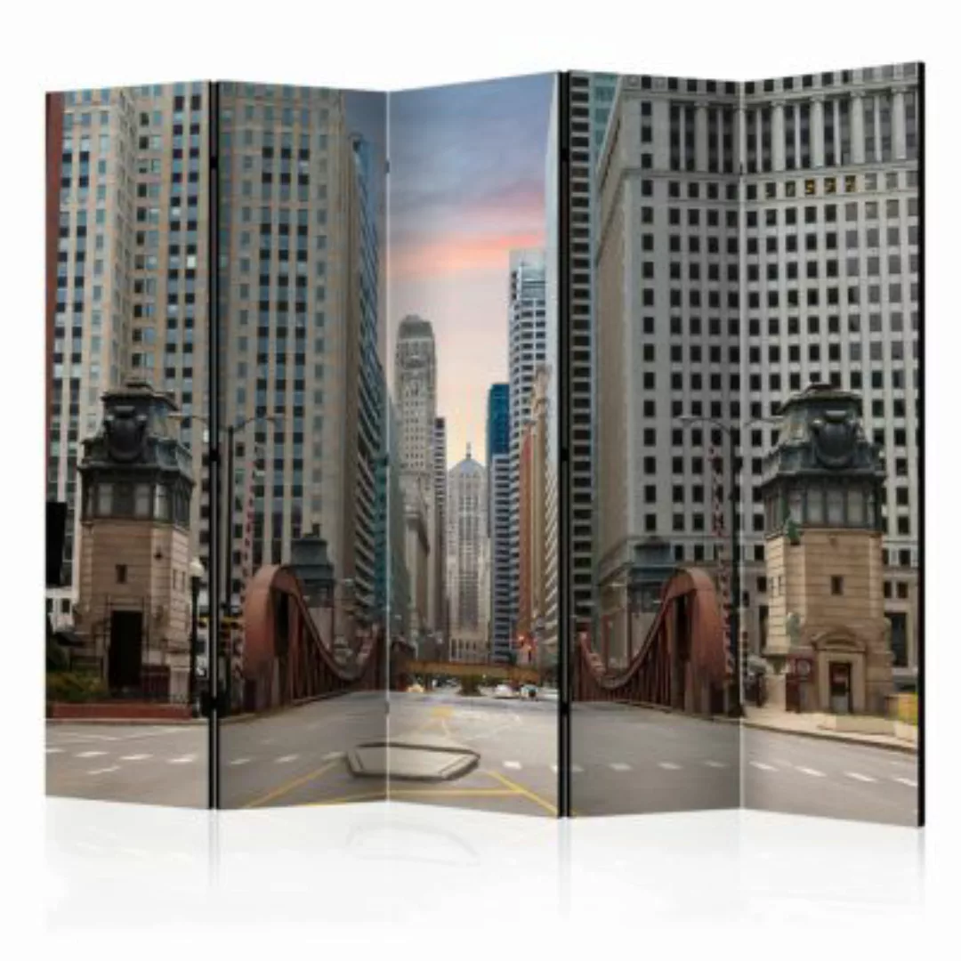 artgeist Paravent Chicago street II [Room Dividers] mehrfarbig Gr. 225 x 17 günstig online kaufen