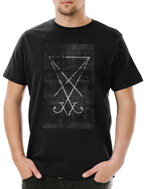 Urban Backwoods Print-Shirt Tarot Sigil of Lucifer Herren T-Shirt Karte Kar günstig online kaufen