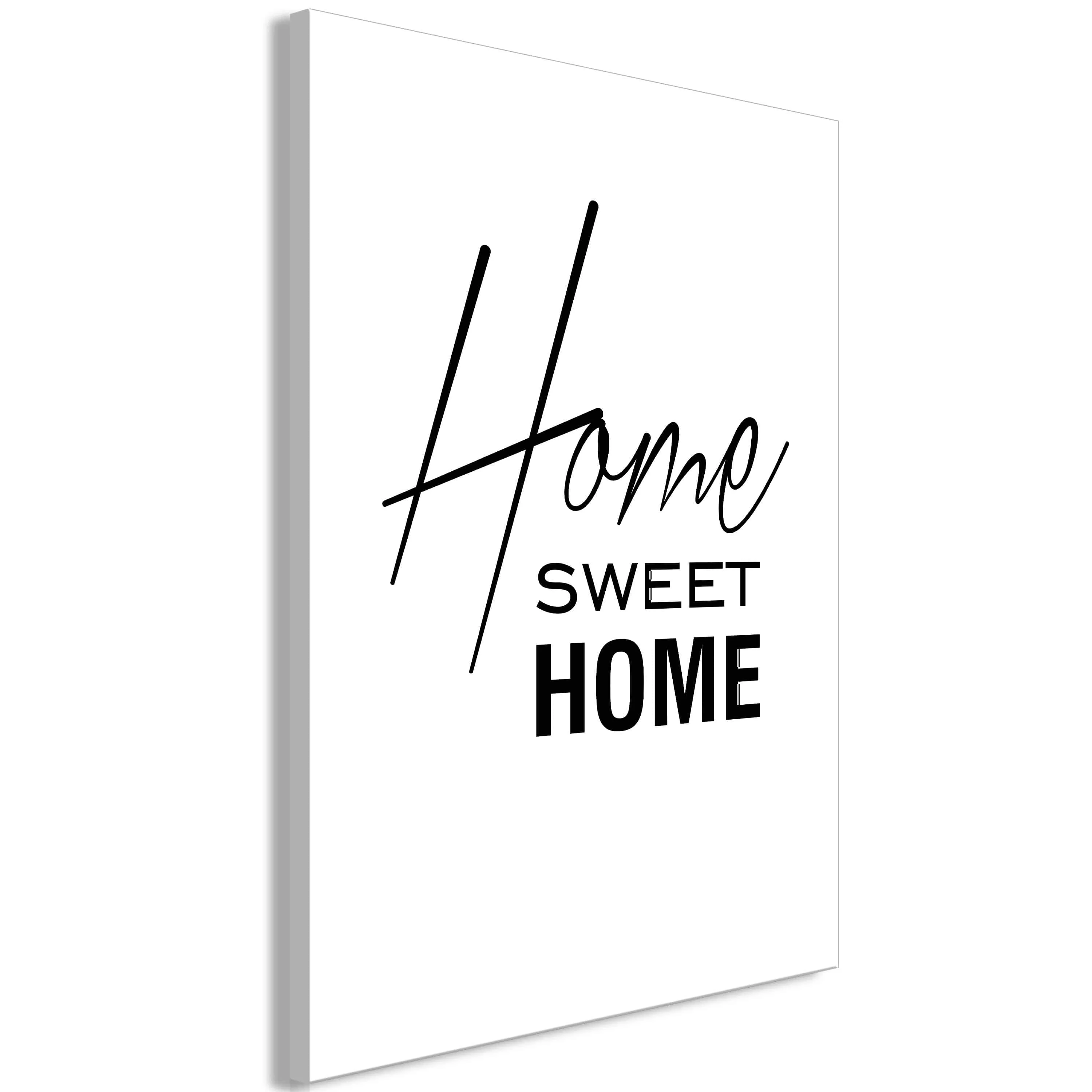 Wandbild - Black and White: Home Sweet Home (1 Part) Vertical günstig online kaufen