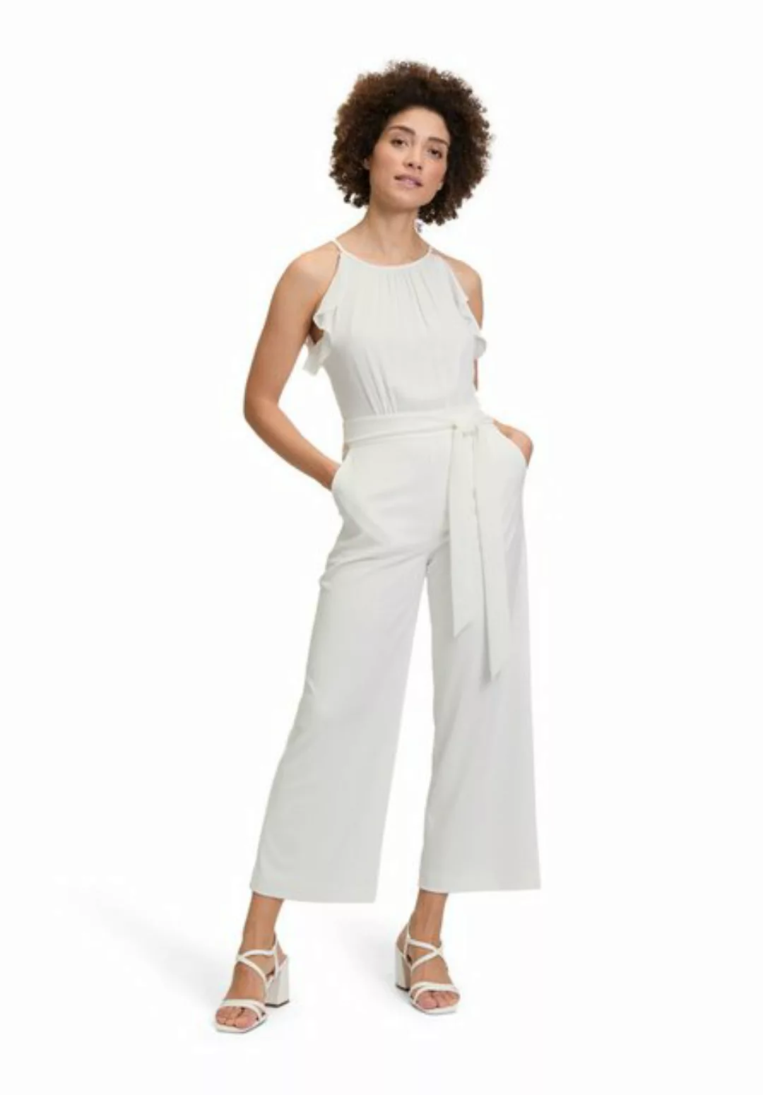 Vera Mont Overall Vera Mont Jumpsuit mit Volant (1-tlg) Bindeband günstig online kaufen