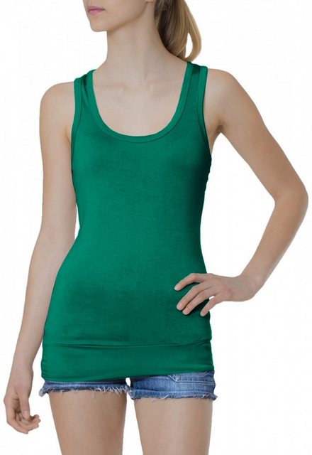 Caspar Longshirt SRT006 Damen klassisch elegantes Basic Top LongTop TankTop günstig online kaufen