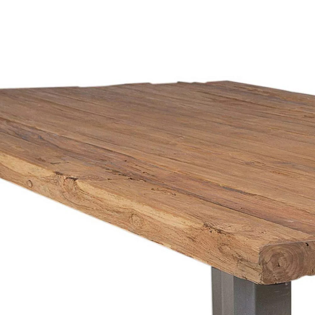 Küchen Tisch aus Teak Recyclingholz und Eisen Industry Design günstig online kaufen