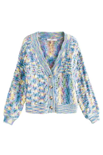 Next Strickjacke Strickjacke im Batikmuster mit Wolle (1-tlg) günstig online kaufen