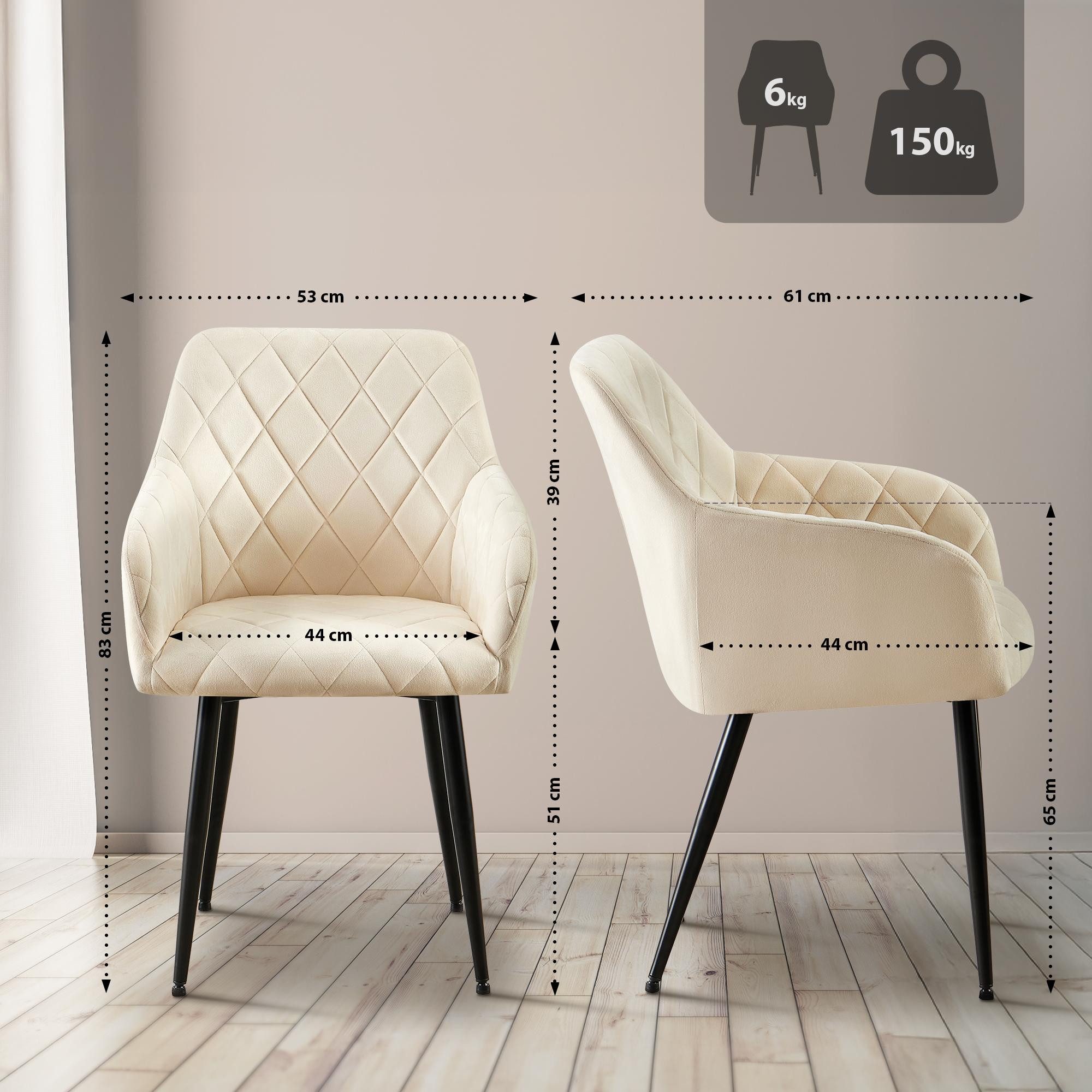 CLP Esszimmerstuhl Monett (2er Set), gepolsterte günstig online kaufen