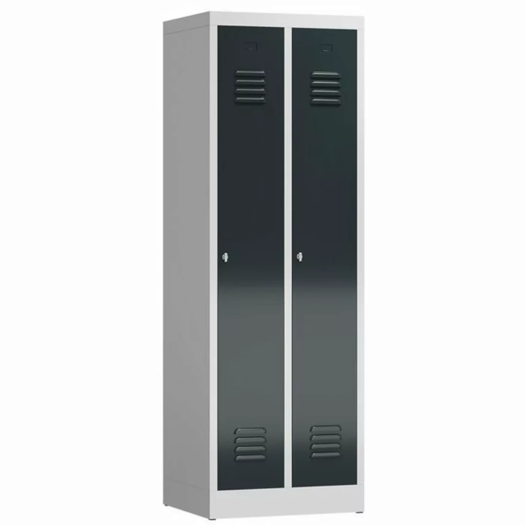 Steelboxx Spind ClassiX Garderobenschrank, 2 Abteile, 1800 x 590 x 500 mm ( günstig online kaufen