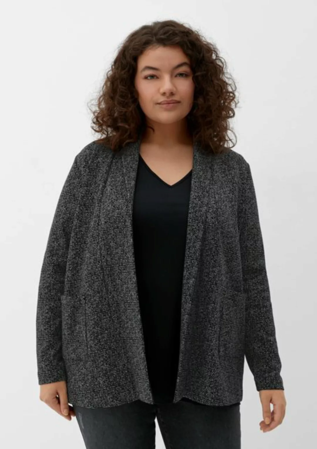 TRIANGLE Sweatjacke Cardigan in Tweed-Optik günstig online kaufen