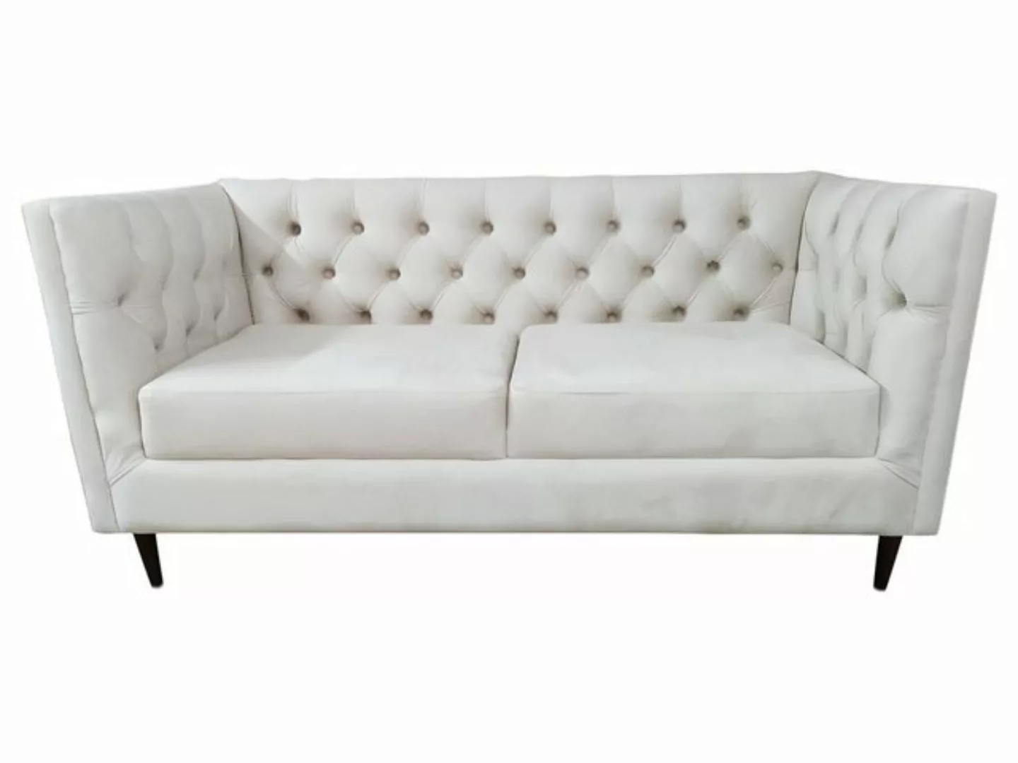 JVmoebel Chesterfield-Sofa Großes weißes 3-Sitzer-Sofa im Chesterfield-Stil günstig online kaufen