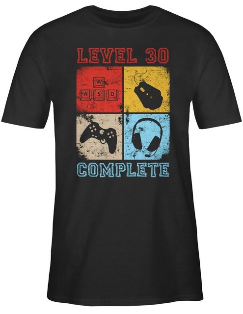 Shirtracer T-Shirt Level 30 Complete Completed 30. Geburtstag günstig online kaufen