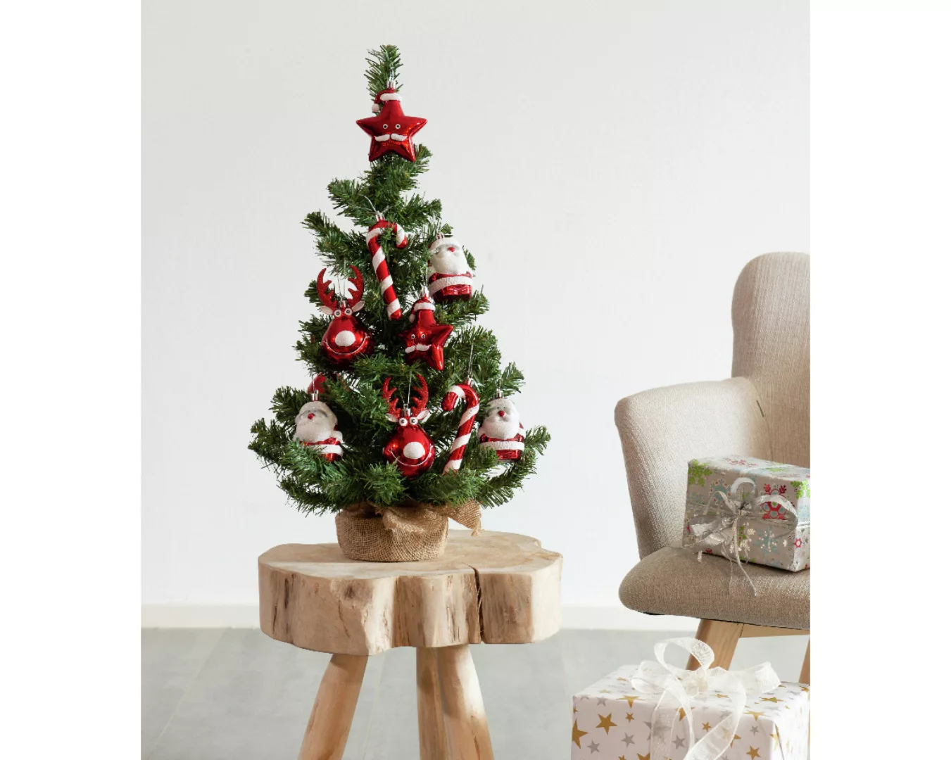 Everlands Mini-Tannenbaum mit Schmuck günstig online kaufen