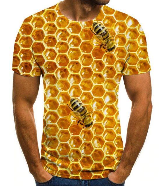 Tinisu T-Shirt 3D-Druck T-Shirt (Unisex/rundhals) - Essen & Natur: Bienen + günstig online kaufen