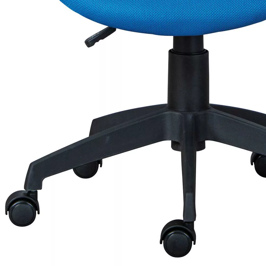 Kinderzimmer Schreibtischstuhl in Blau und Weiß Mesh Bezug günstig online kaufen