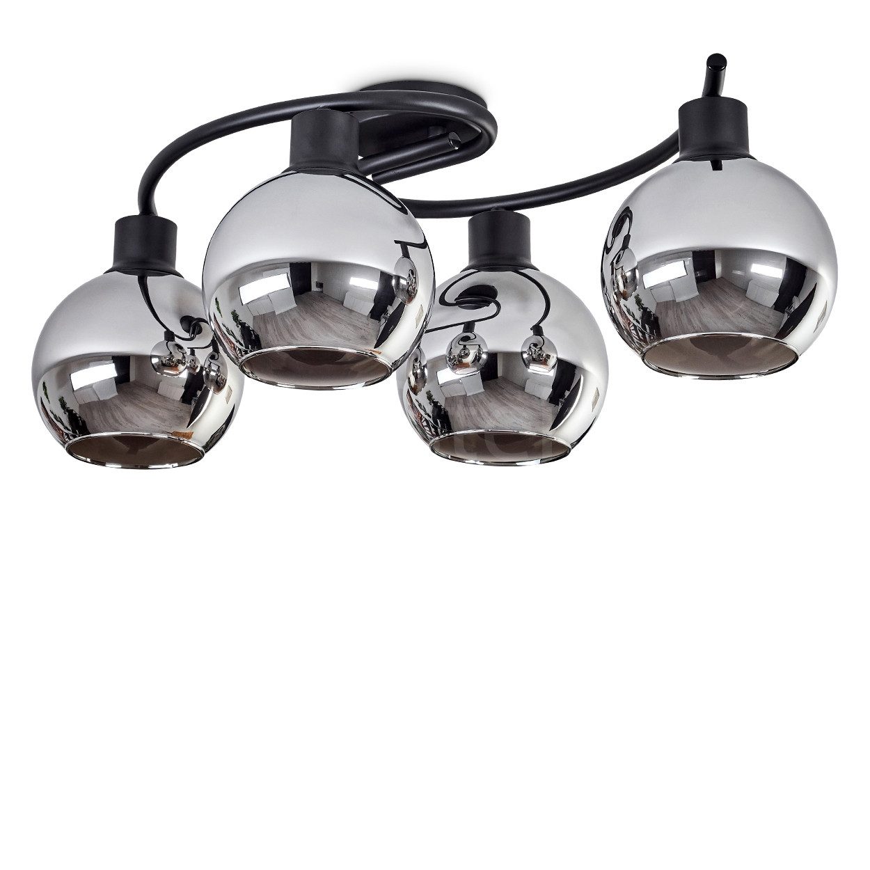 hofstein Deckenleuchte Deckenlampe aus Metall/Glas in günstig online kaufen