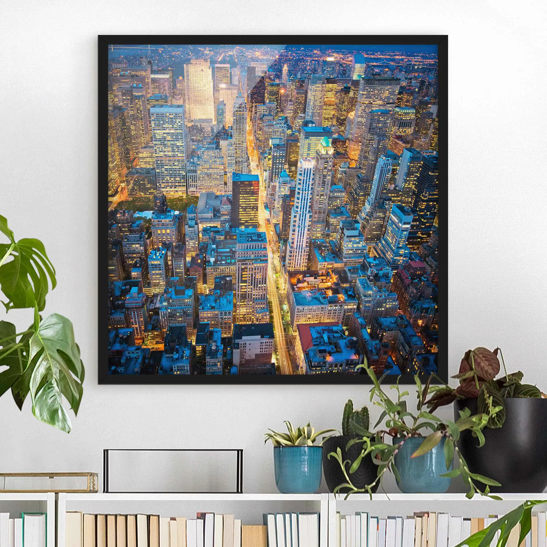 Bild mit Rahmen Architektur & Skyline - Quadrat Midtown Manhattan günstig online kaufen