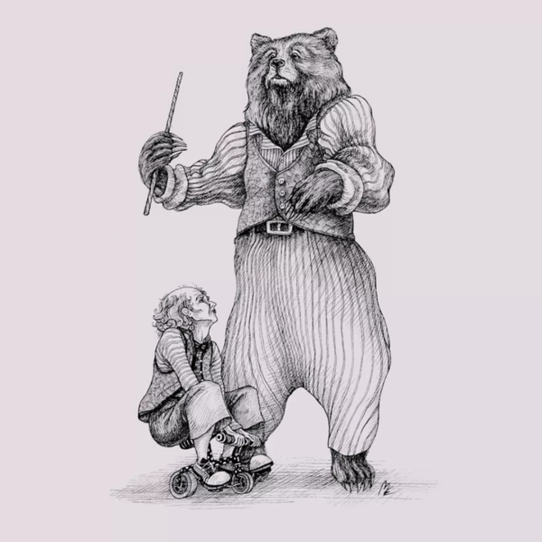 Circus Bear - Männerhoodie Aus Bio-baumwolle günstig online kaufen