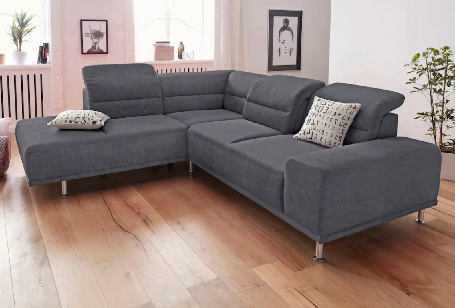 sit&more Ecksofa "Mariola L-Form", mit Federkern und Ottomane, inklusive Si günstig online kaufen