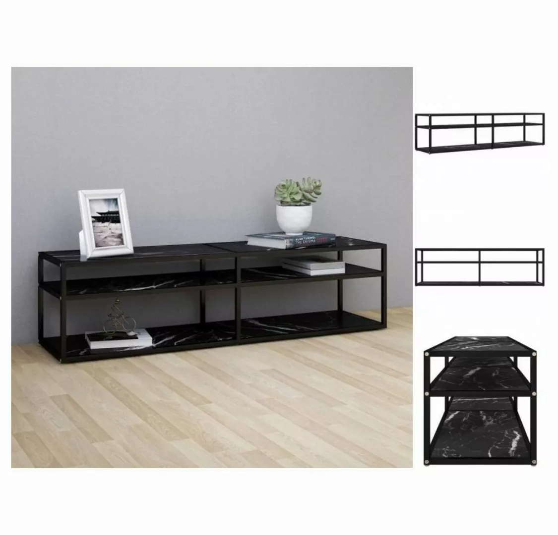 vidaXL TV-Schrank TV-Schrank Schwarz Marmor-Optik 160x40x40,5 cm Hartglas L günstig online kaufen