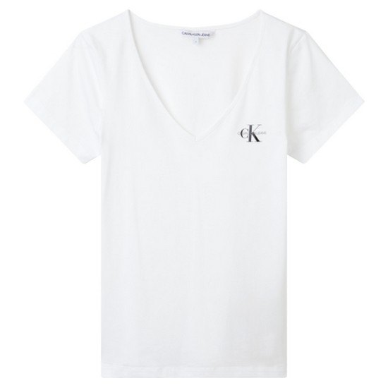 Calvin Klein Jeans Monogram Slim Kurzärmeliges T-shirt M Bright White günstig online kaufen