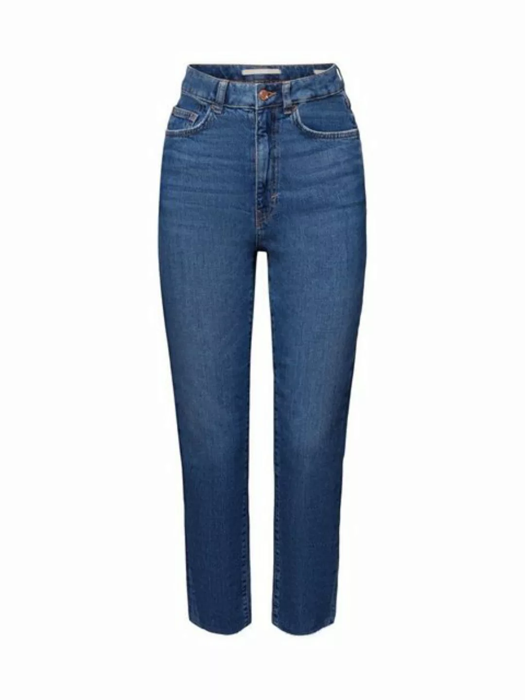 edc by Esprit 7/8-Jeans Super-High-Rise-Jeans mit ausgefranstem Saum günstig online kaufen