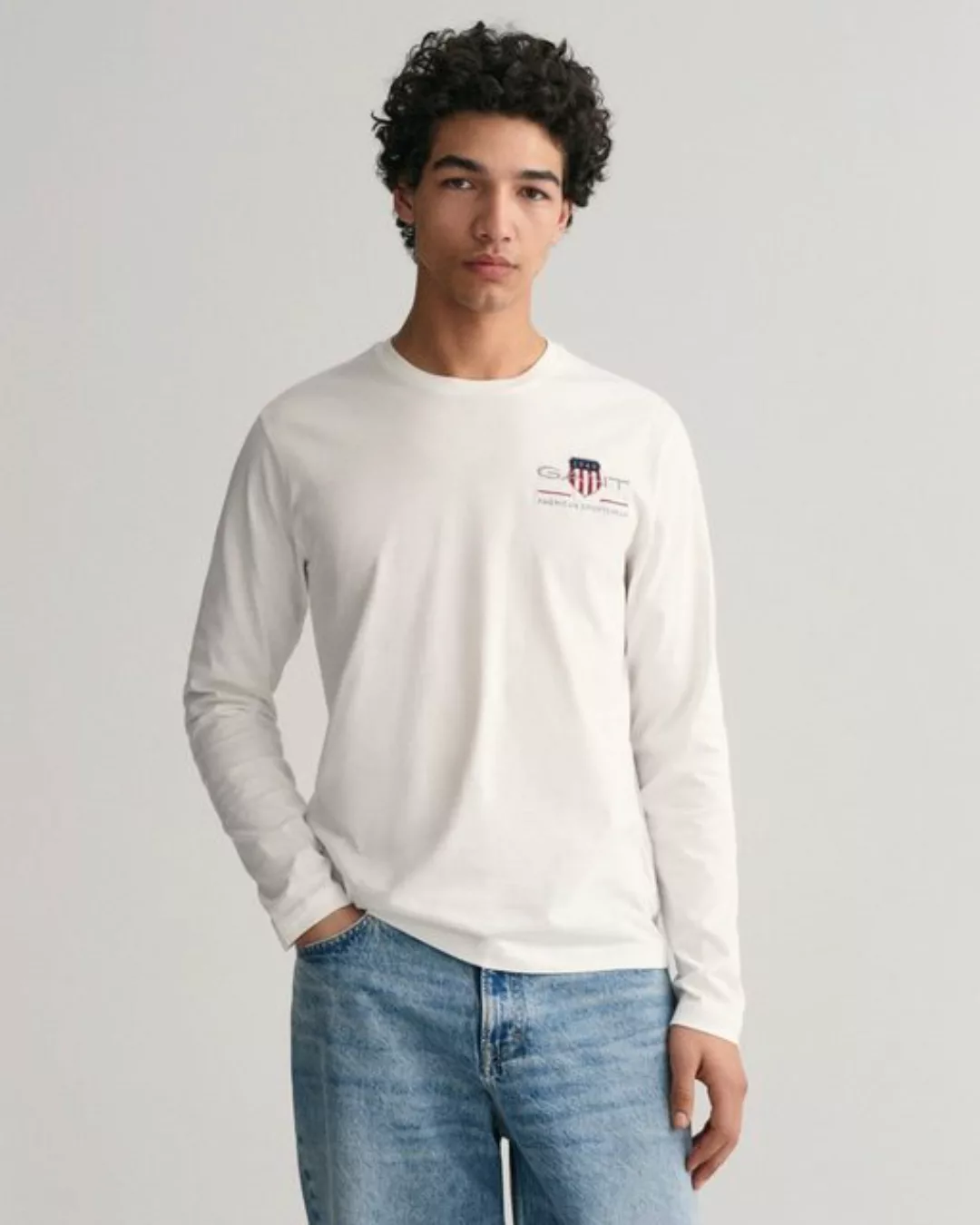 Gant Langarmshirt REG MEDIUM ARCHIVE SHIELD LS T mit Print auf der Brust günstig online kaufen