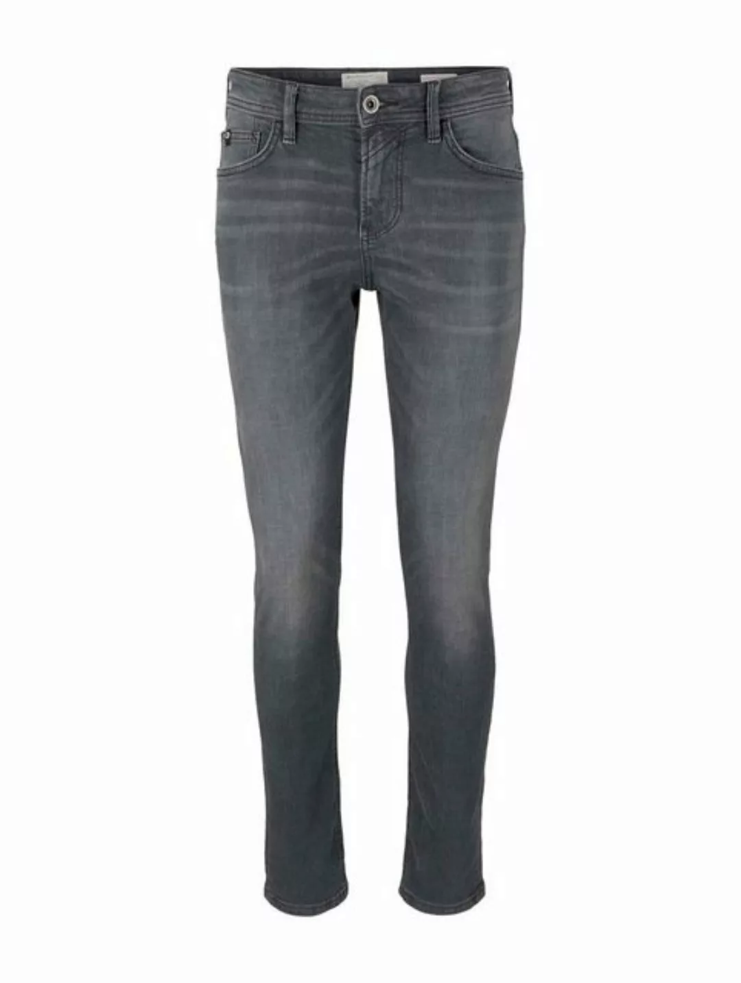 Tom Tailor Denim Herren Jeans Piers - Slim Fit - Grau - Used Dark Stone Gre günstig online kaufen