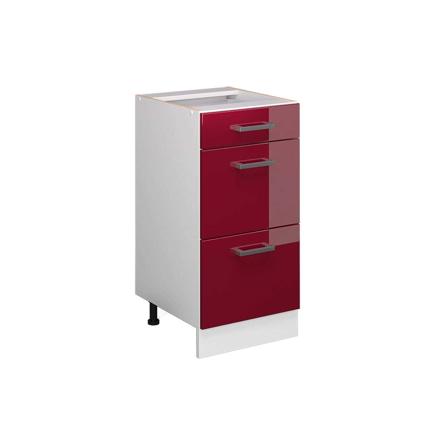 Vicco Unterschrank R-Line Bordeaux Hochglanz/Weiß 40cm günstig online kaufen