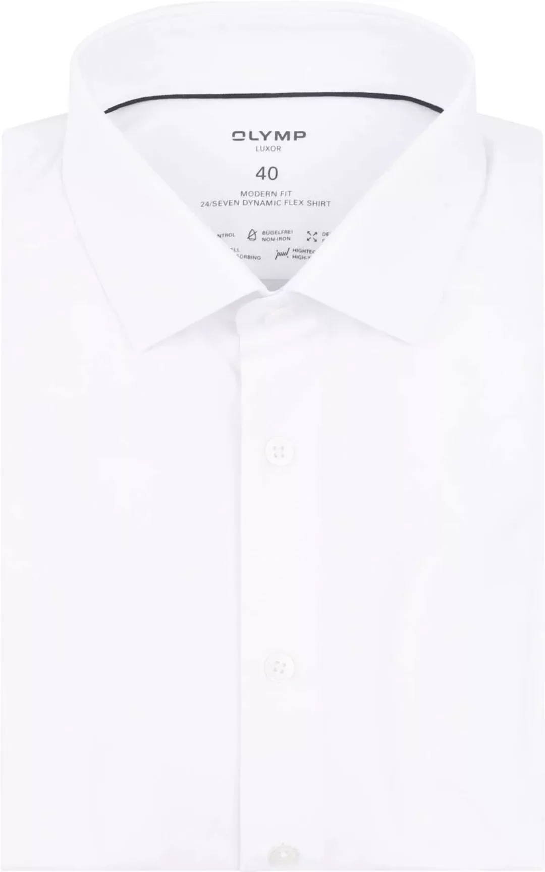 OLYMP Luxor 24/Seven Hemd Weiß - Größe 46 günstig online kaufen