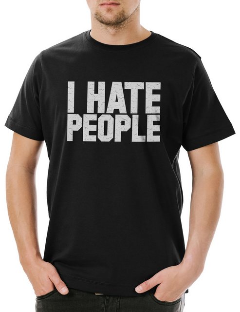 Urban Backwoods Print-Shirt I Hate People College Style Herren T-Shirt Misa günstig online kaufen