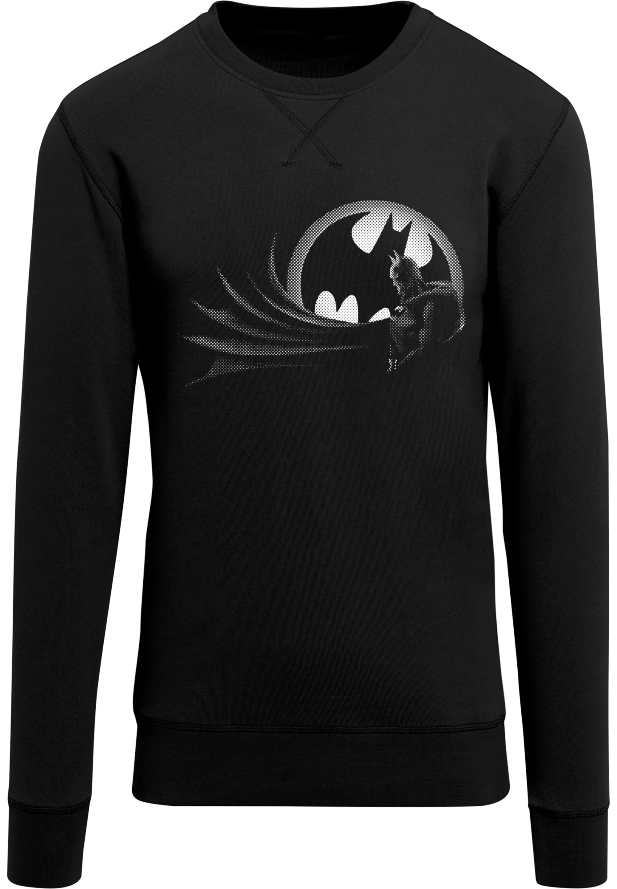 F4NT4STIC Rundhalspullover "F4NT4STIC Herren Batman Spot with Light Crew sw günstig online kaufen