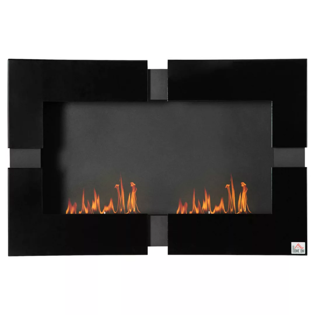 HOMCOM Ethanol-Kamin schwarz Edelstahl B/H/L: ca. 18x90x60 cm günstig online kaufen