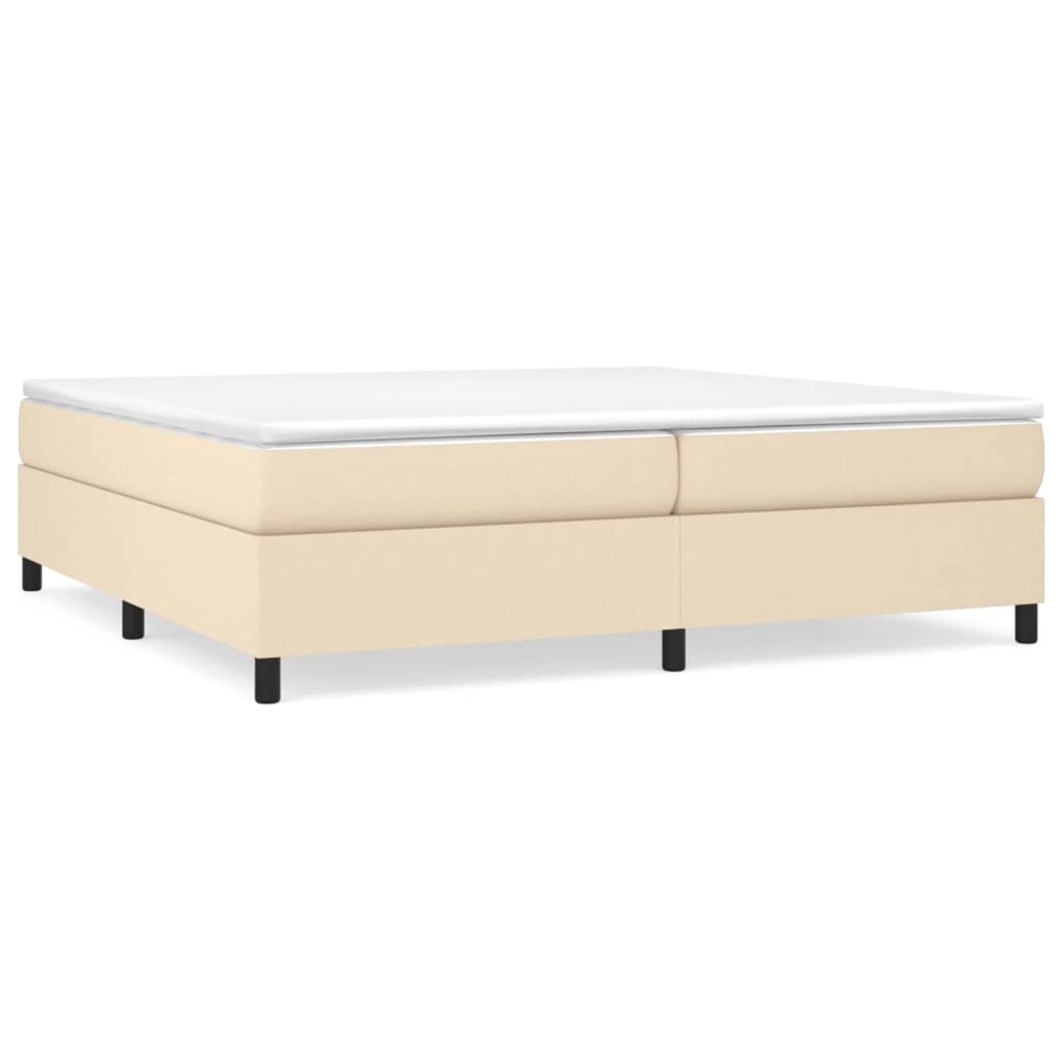 vidaXL Boxspringbett Creme 200x200 cm Stoff1357725 günstig online kaufen