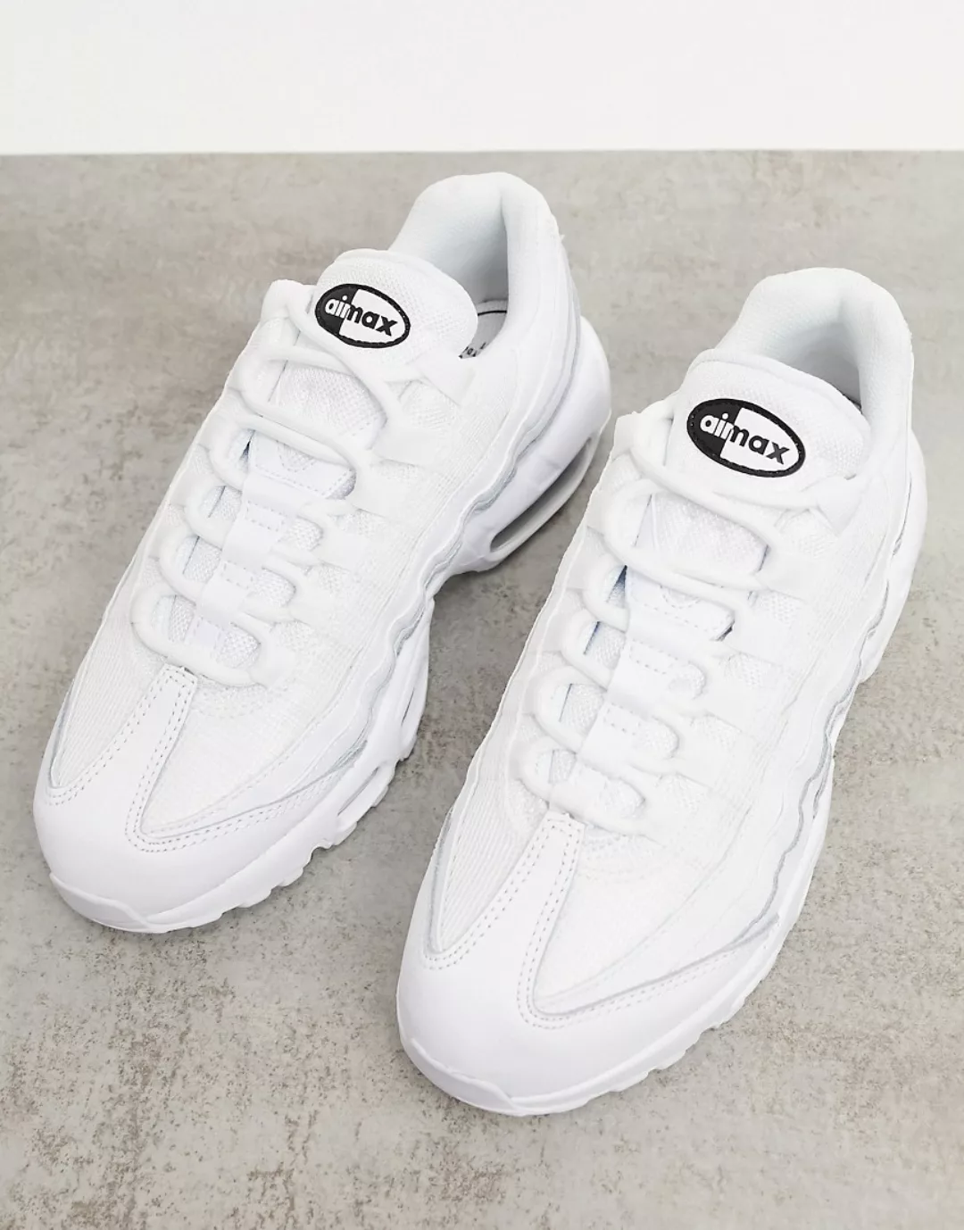 Nike Air Max 95 – Sneaker in Triple-Weiß-Schwarz günstig online kaufen