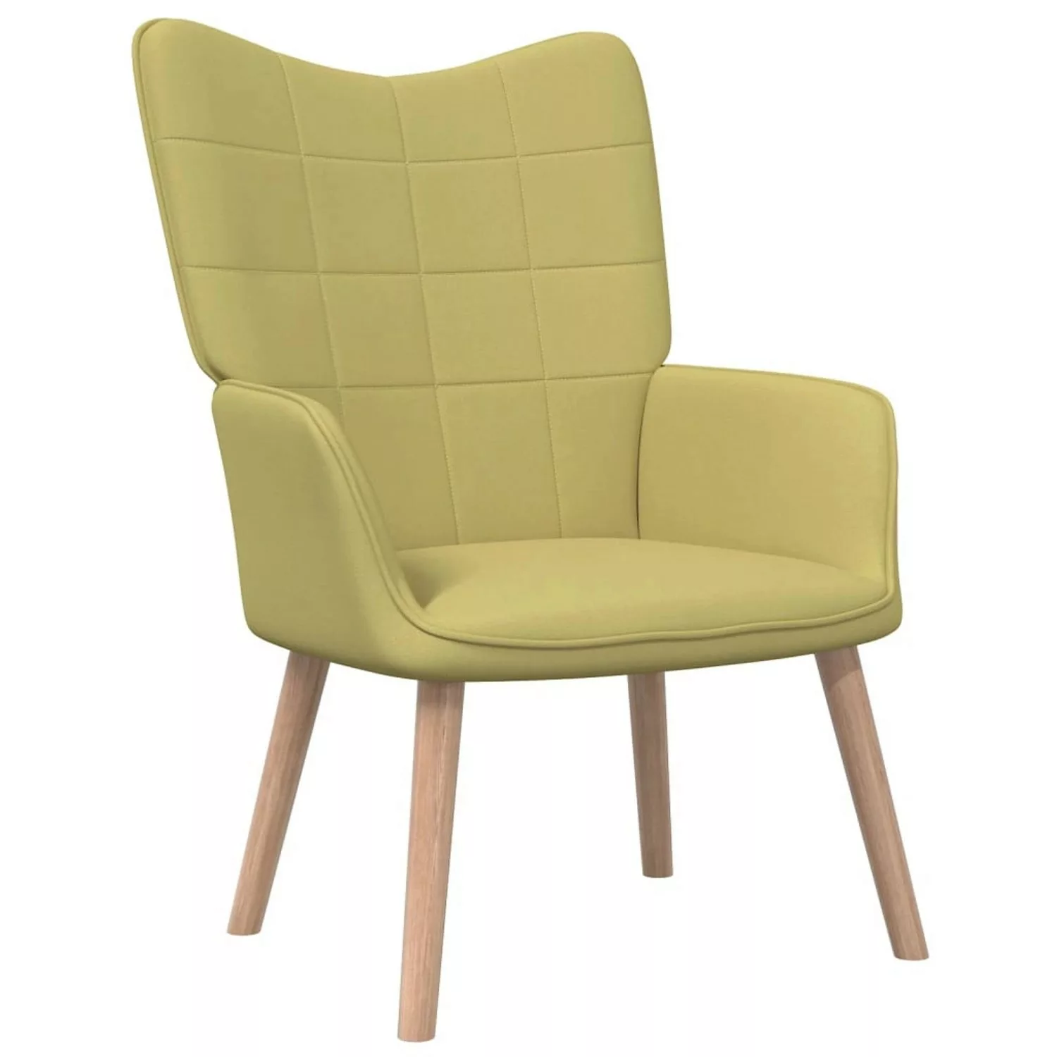 Relaxsessel Mit Hocker 62x68,5x96 Cm Grün Stoff günstig online kaufen