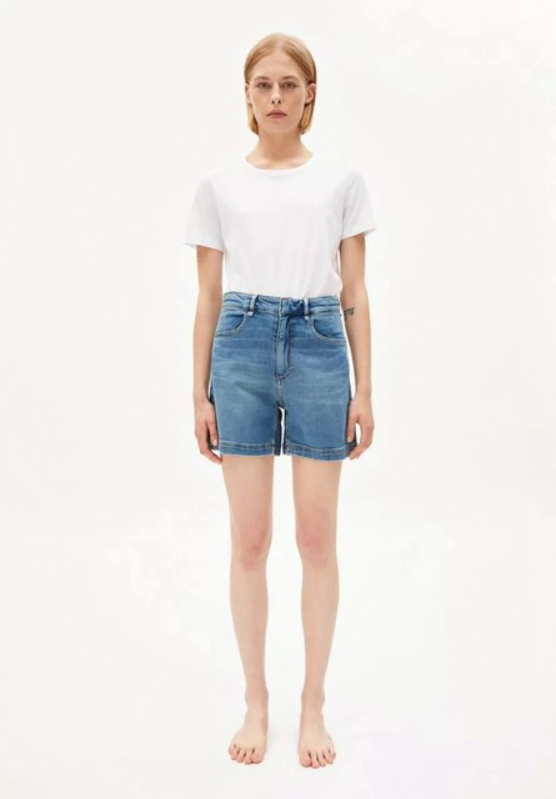 Aaneli Hemp - Damen Jeans Shorts Aus Bio-baumwoll Mix günstig online kaufen