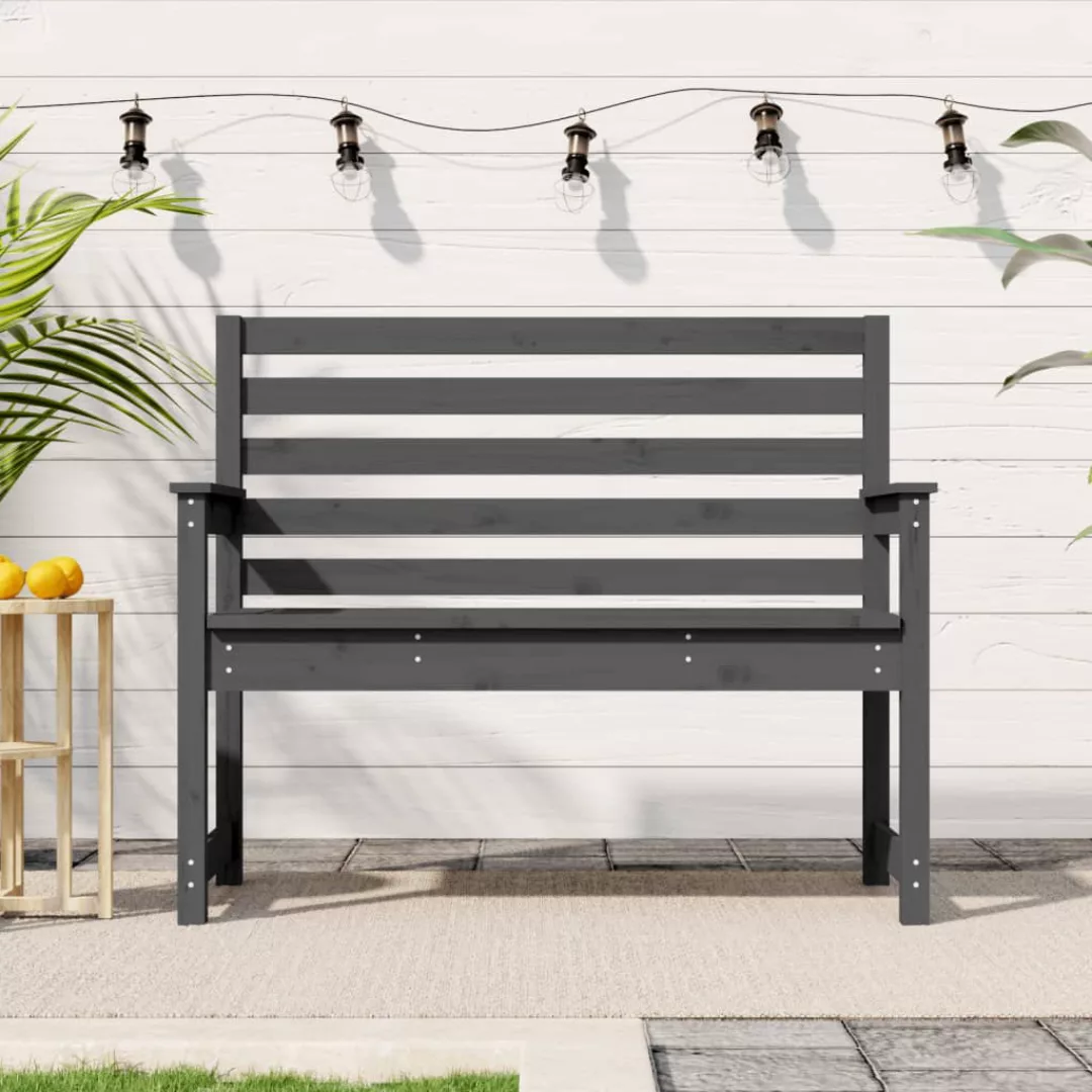 Vidaxl Gartenbank Grau 109x48x91,5 Cm Massivholz Kiefer günstig online kaufen