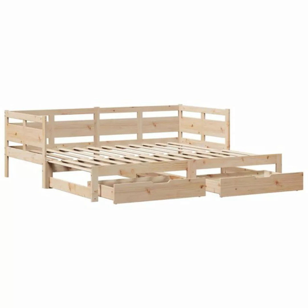 vidaXL Bett Tagesbett Ausziehbar mit Schubladen ohne Matratze 90x190 cm günstig online kaufen