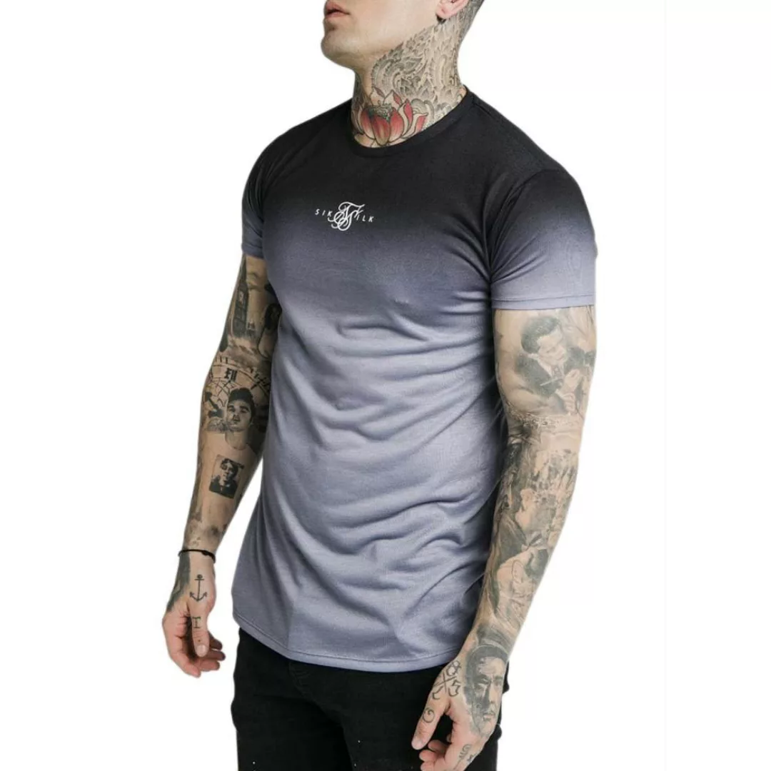 Siksilk High Fade Kurzärmeliges T-shirt S Black / Grey günstig online kaufen