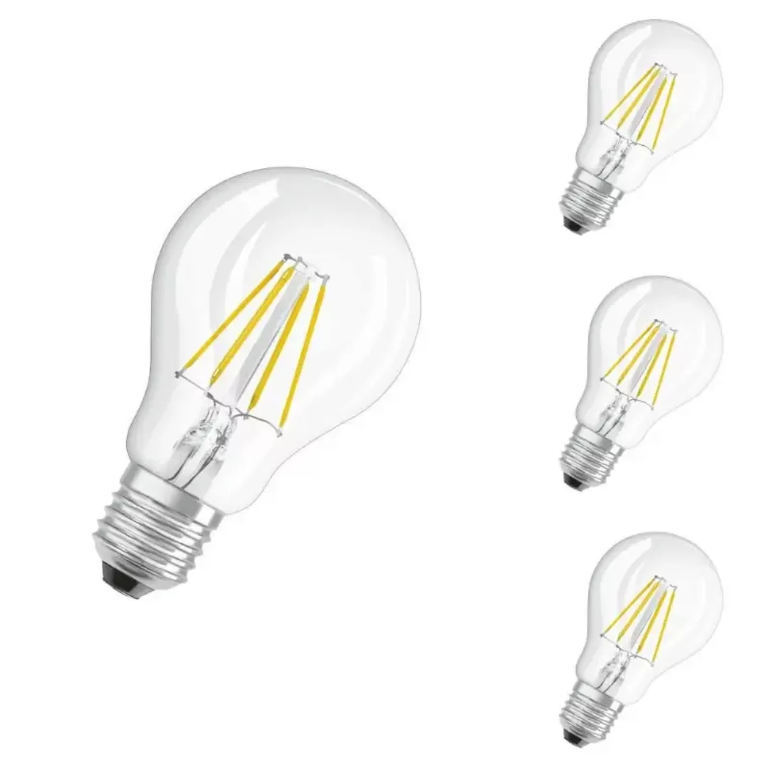 Osram LED Lampe ersetzt 40W E27 Birne - A60 in Transparent 4W 470lm 4000K 4 günstig online kaufen