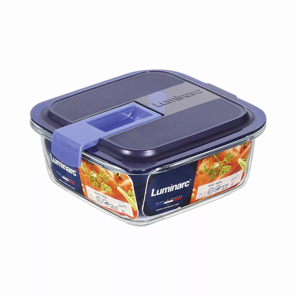 Lunchbox Hermetisch Luminarc Easy Box Blau Glas (760 Ml) (6 Stück) günstig online kaufen