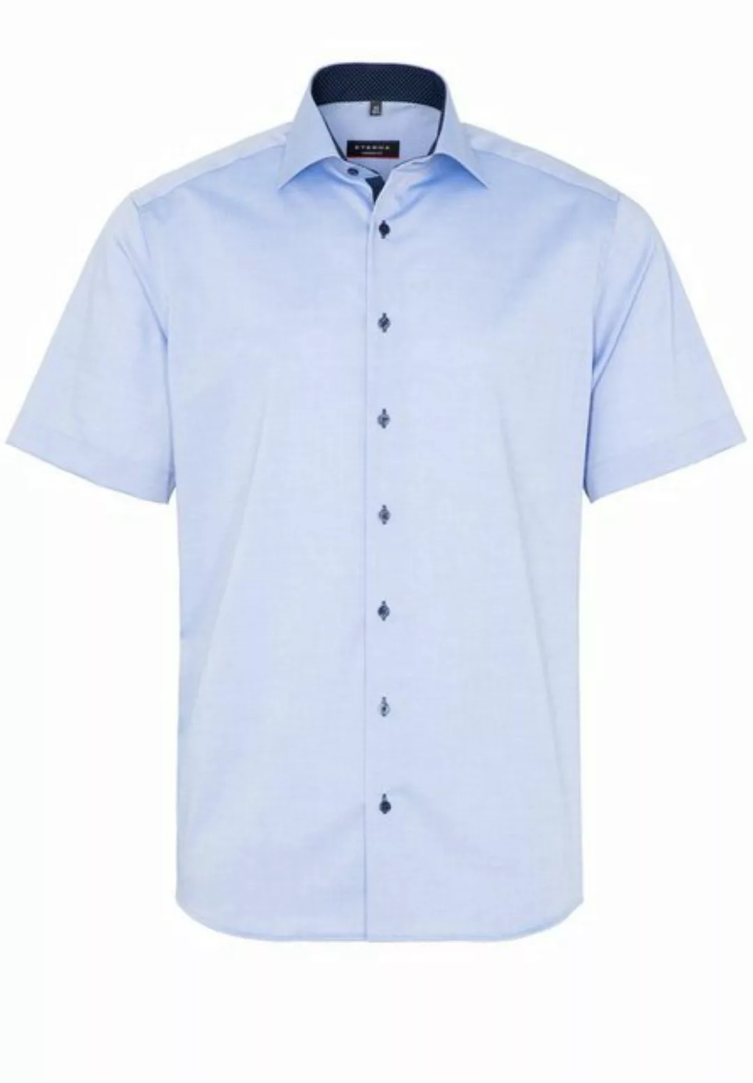 Eterna Klassische Bluse ETERNA MODERN FIT Kurzarm Hemd pinpoint mittelblau günstig online kaufen