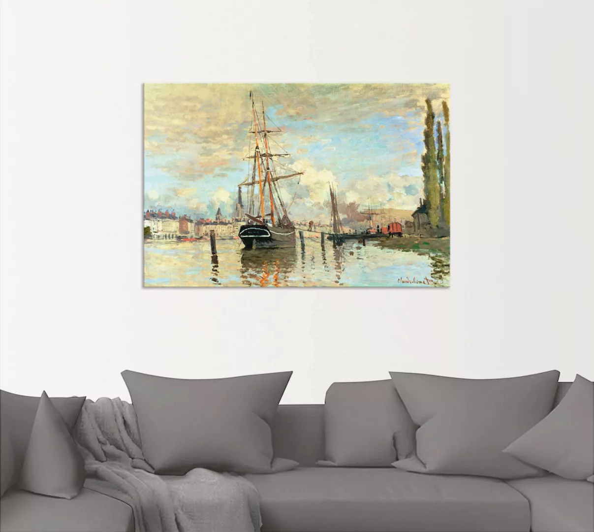 Artland Wandbild "Die Seine in Rouen. 1874.", Boote & Schiffe, (1 St.), als günstig online kaufen