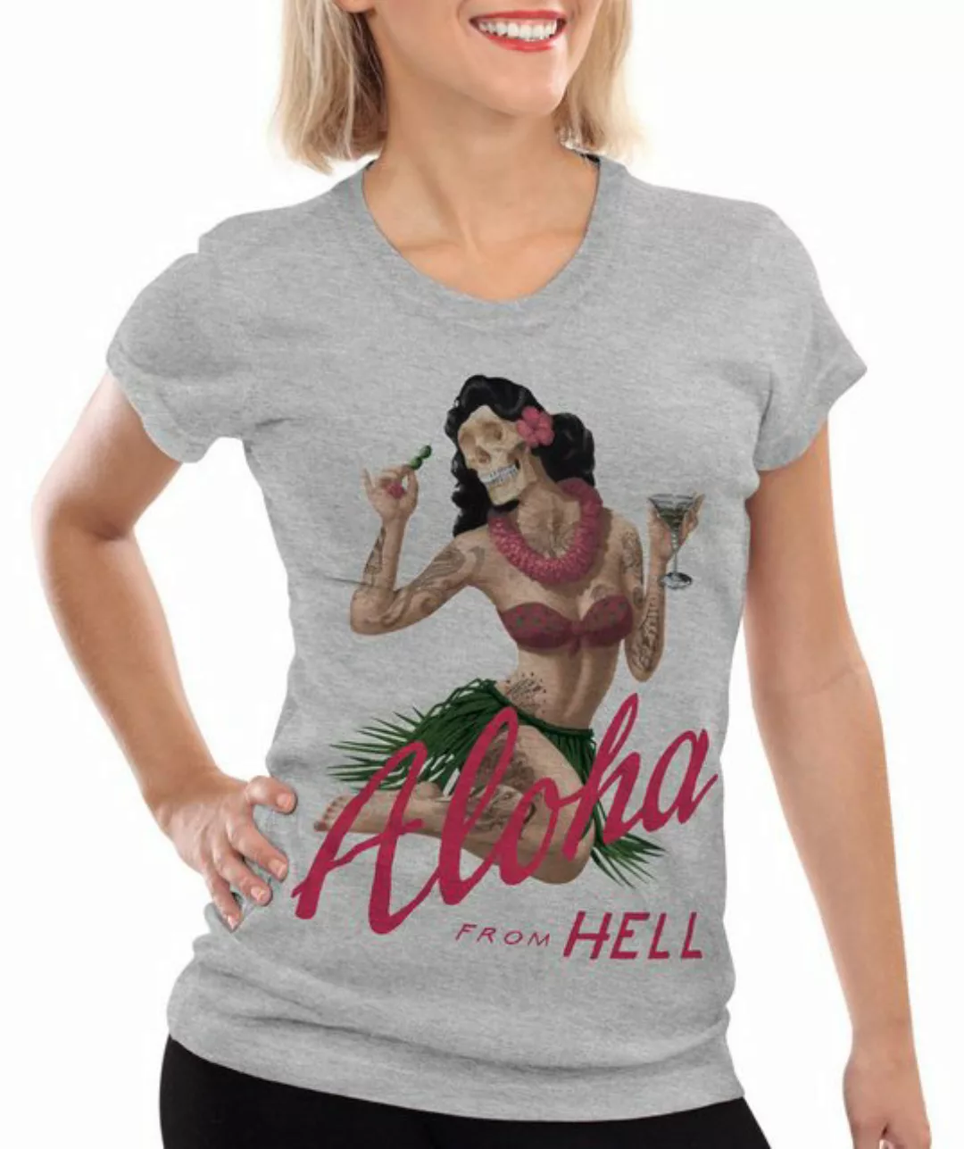 style3 T-Shirt Aloha from Hell tattoo hawaii surfer usa tätowiert punk rock günstig online kaufen