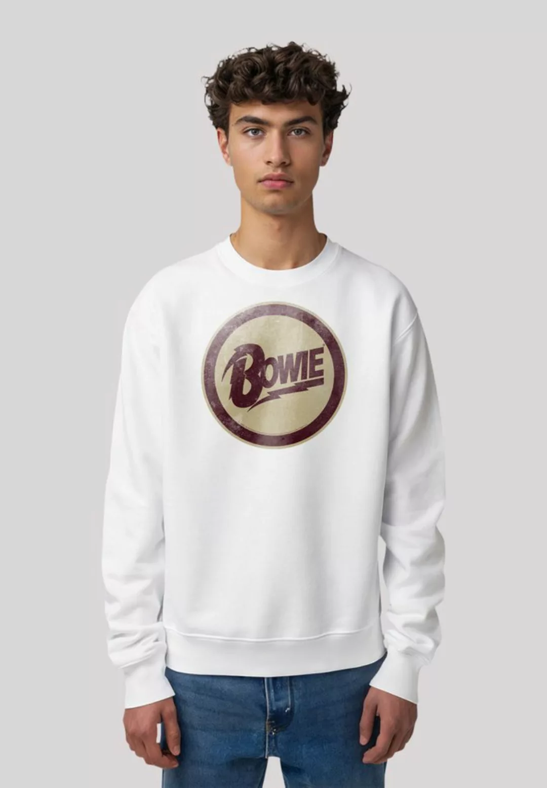 F4NT4STIC Sweatshirt "David Bowie Circle Logo", Premium Qualität günstig online kaufen