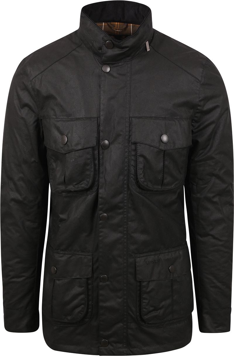 Barbour Corbridge Wachsjacke Schwarz - Größe M günstig online kaufen