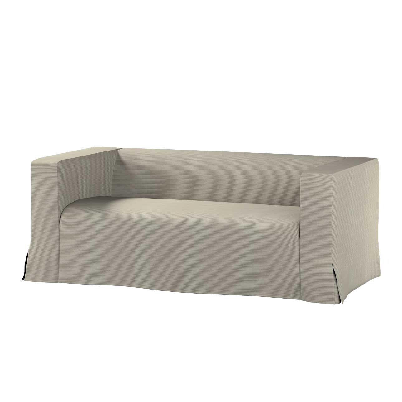 Bezug für Klippan 2-Sitzer Sofa, lang mit Kellerfalte, grau, Klippan 2-er, günstig online kaufen