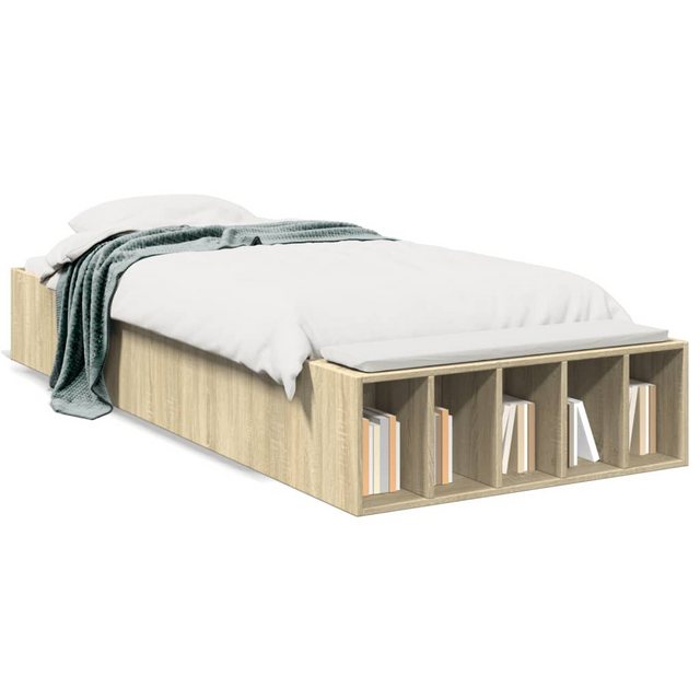 vidaXL Bett Bettgestell Sonoma-Eiche 75x190 cm Holzwerkstoff günstig online kaufen