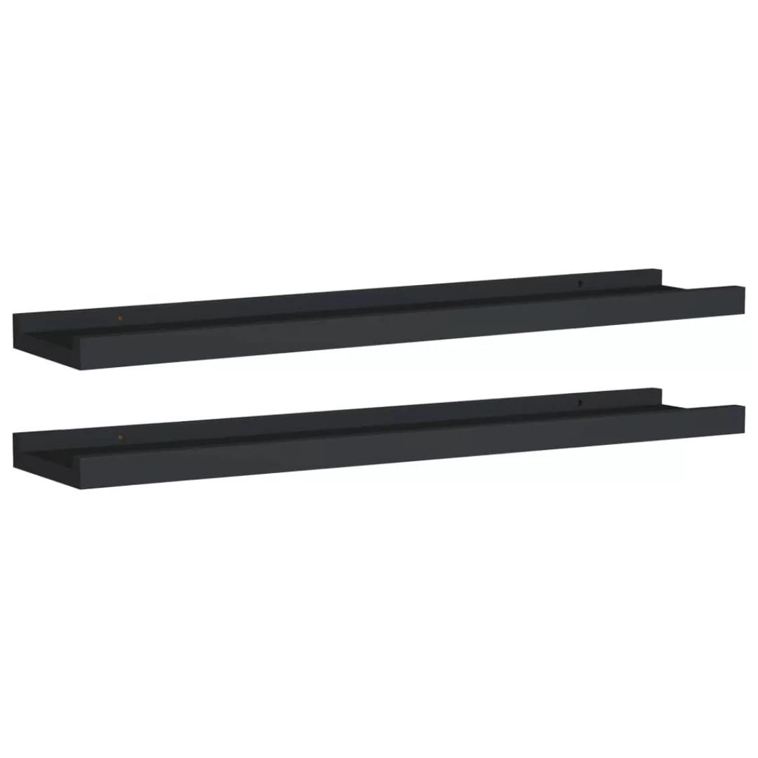 Bilderleisten 2 Stk. Schwarz 60x9x3 Cm Mdf günstig online kaufen