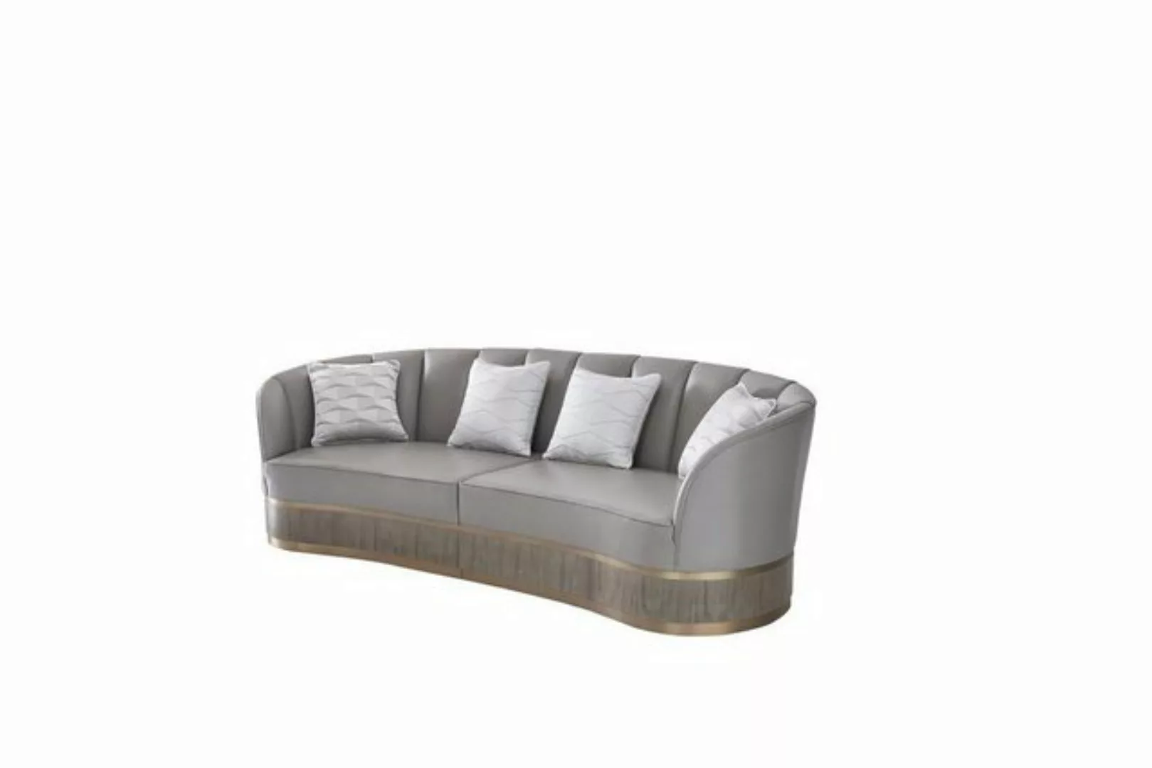 JVmoebel Sofa Große halbrunde graue Couch Polster modernes Design, Made in günstig online kaufen