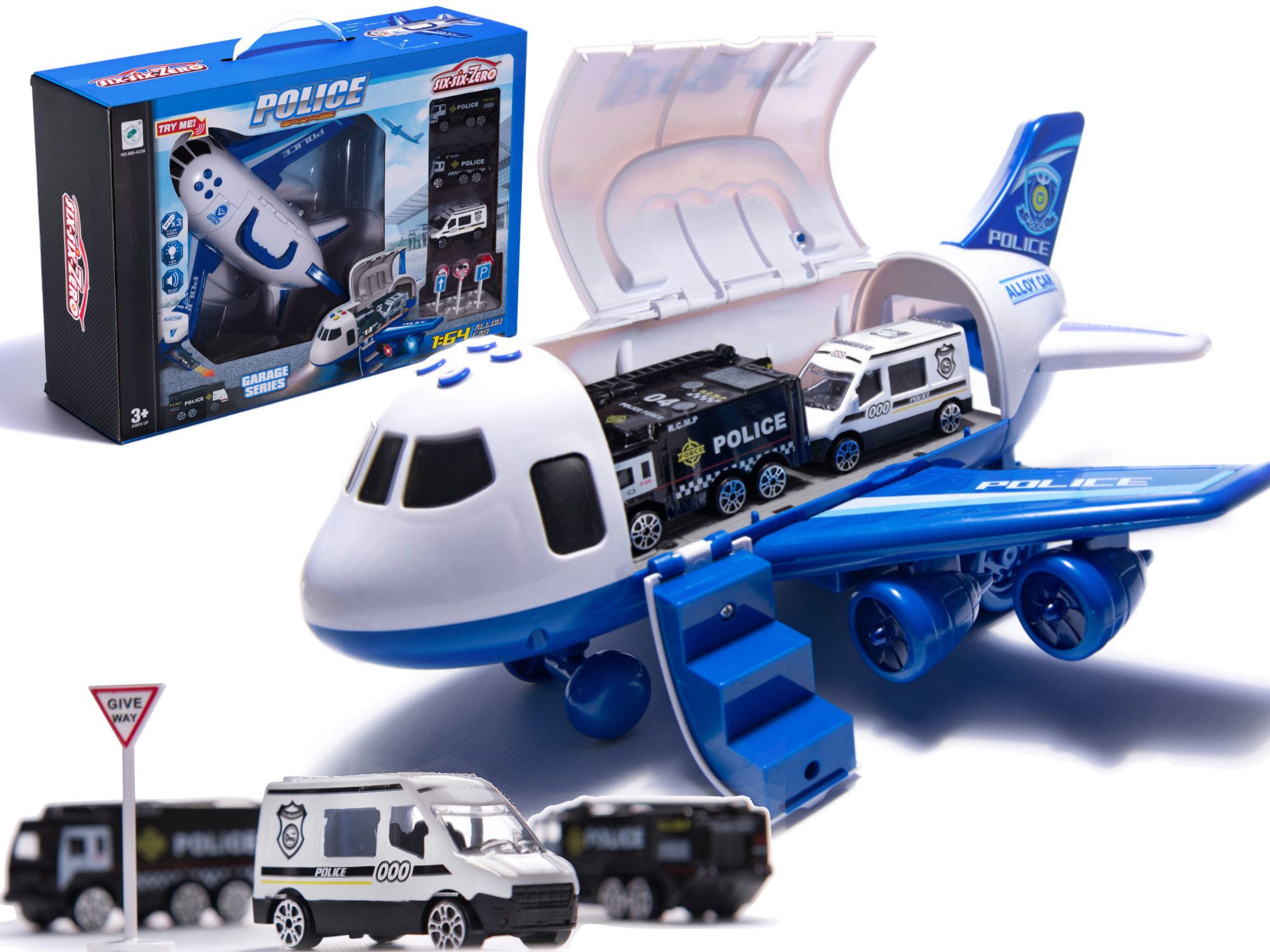 Ikonka Spielzeug-Flugzeug Flugzeugtransporter-Set: Hoch in die günstig online kaufen